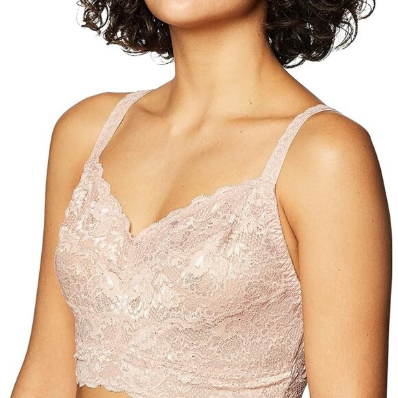 Cosabella Never Say Never Sweetie Curvy Lace Bralette in Mandorla Pink Nude | XS - Picture 1 of 7